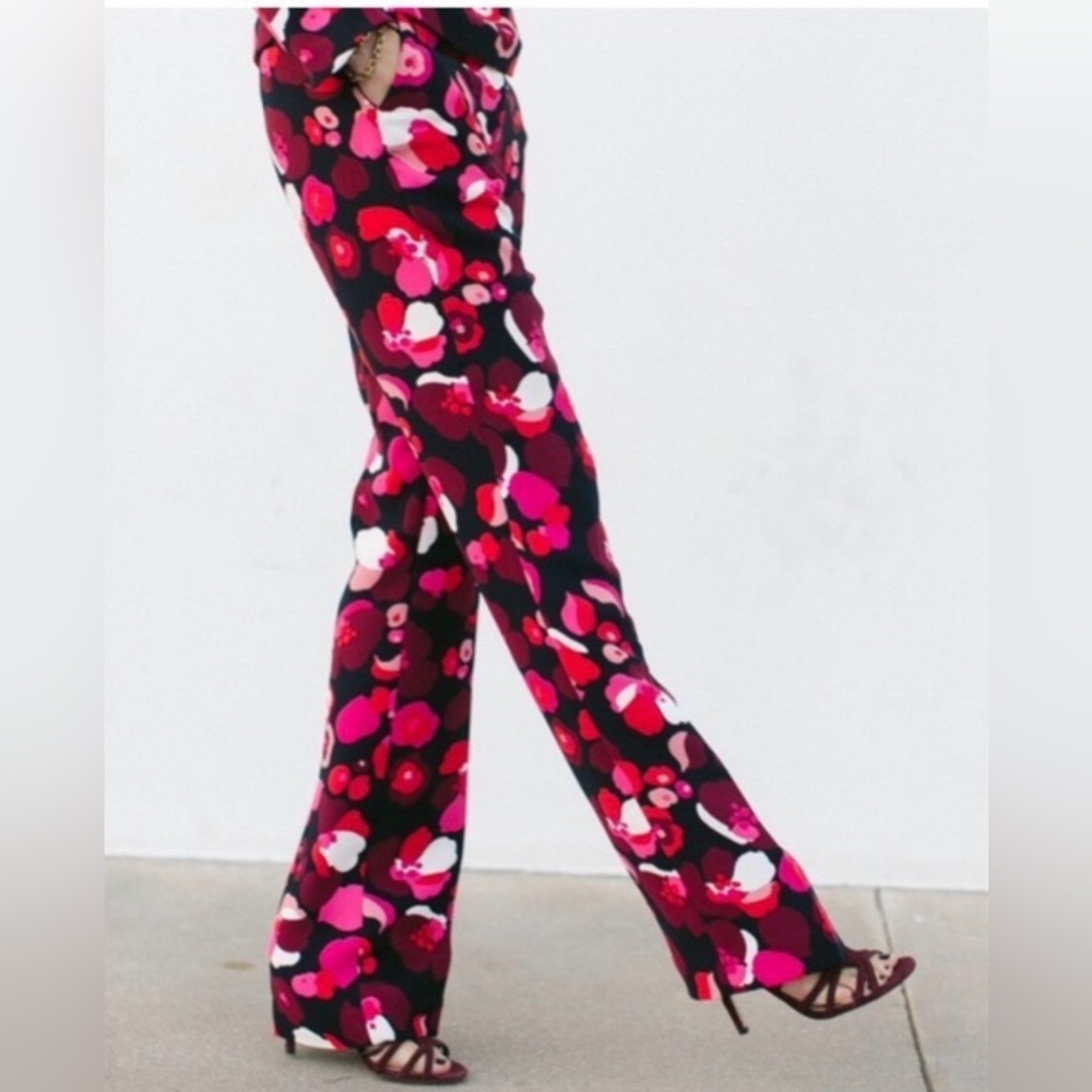 Kate Spade Falling Florals pants EUC SZ 8